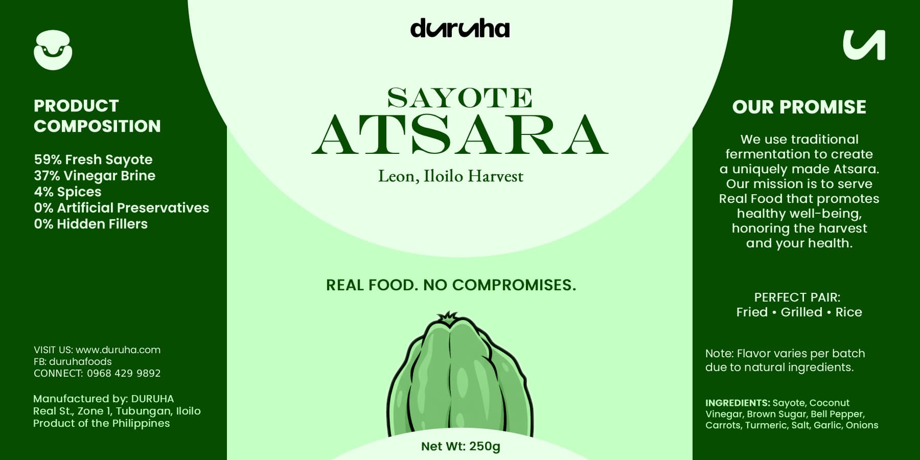 Duruha Sayote Atsara Product Packaging